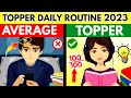 Toppers daily study routine for 2023  secret 7 study tips  study hacks score highest in any exam