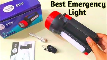 Wipro Ariel Multi Functional Rechargeable Emergency Light Unboxing & Review | Li-Ion Battery light