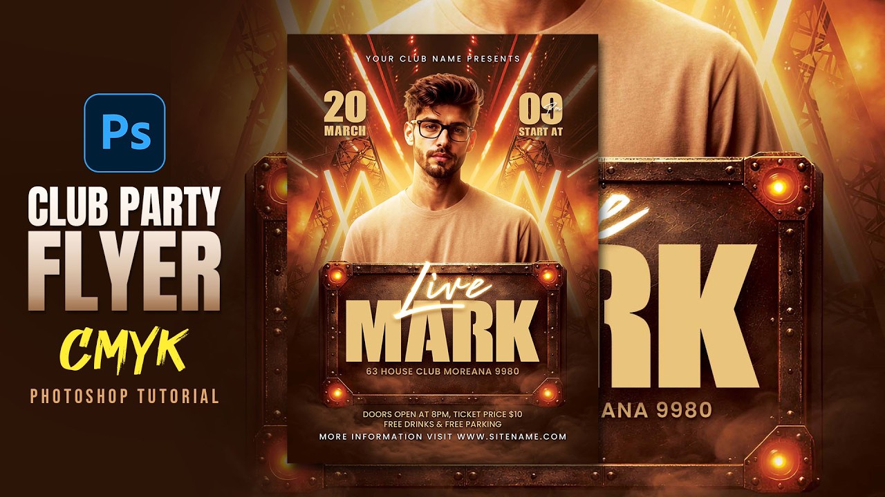 How to Create a Professional Club Party Flyer in Photoshop | Cinematic Event Poster Design