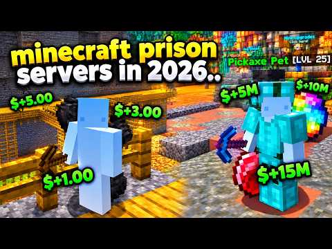 TOP 3 Minecraft Prison Servers in 2026... Java & Bedrock