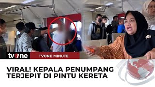 Detik-Detik Kepala Pria Terjepit Pintu Kereta Bandara Yogya | tvOne Minute