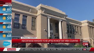 Indoor mask mandate to be lifted in most Bay Area counties