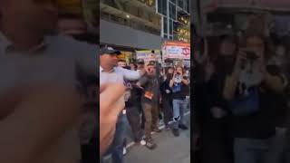 RAV’S Ben Bergquam fearlessly confronts flag burning anti American protesters. #shorts @RealAmericasVoice