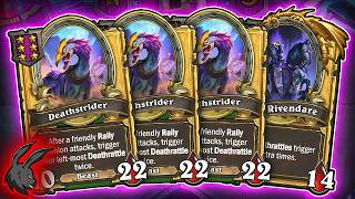 X15 Deathrattle Triggers EVERY Rally! @xqn_thesad | Hearthstone Battlegrounds Commentary