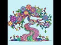 ColorTheWorld | Color by Number nr. 77 - Tree of colors #painting #relaxingart #colorbynumber #fyp