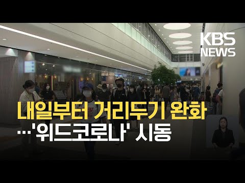 내일부터 마지막 거리두기 적용…내달 초 ‘위드 코로나’ / KBS  2021.10.17.