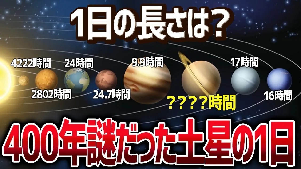 土星の1日は異常すぎる!最新研究で判明した太陽系の新発見【ゆっくり解説】【総集編】