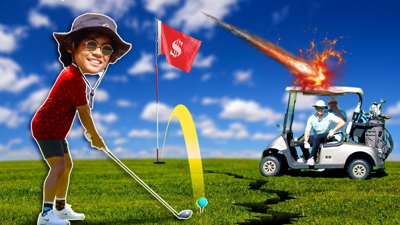 PLAYING GOLF VS PROFESSIONAL GOLFERS 😂 YouTube
