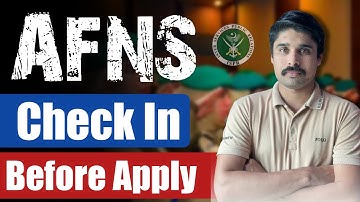 Check These Things Before to Apply For AFNS Test | Join Pak Army Through AFNS 2026