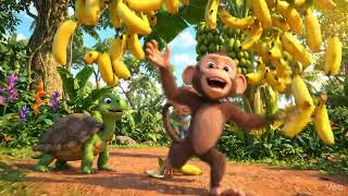The Monkey Who Loved Bananas Too Much    Funny Kids Story  KiddoTales