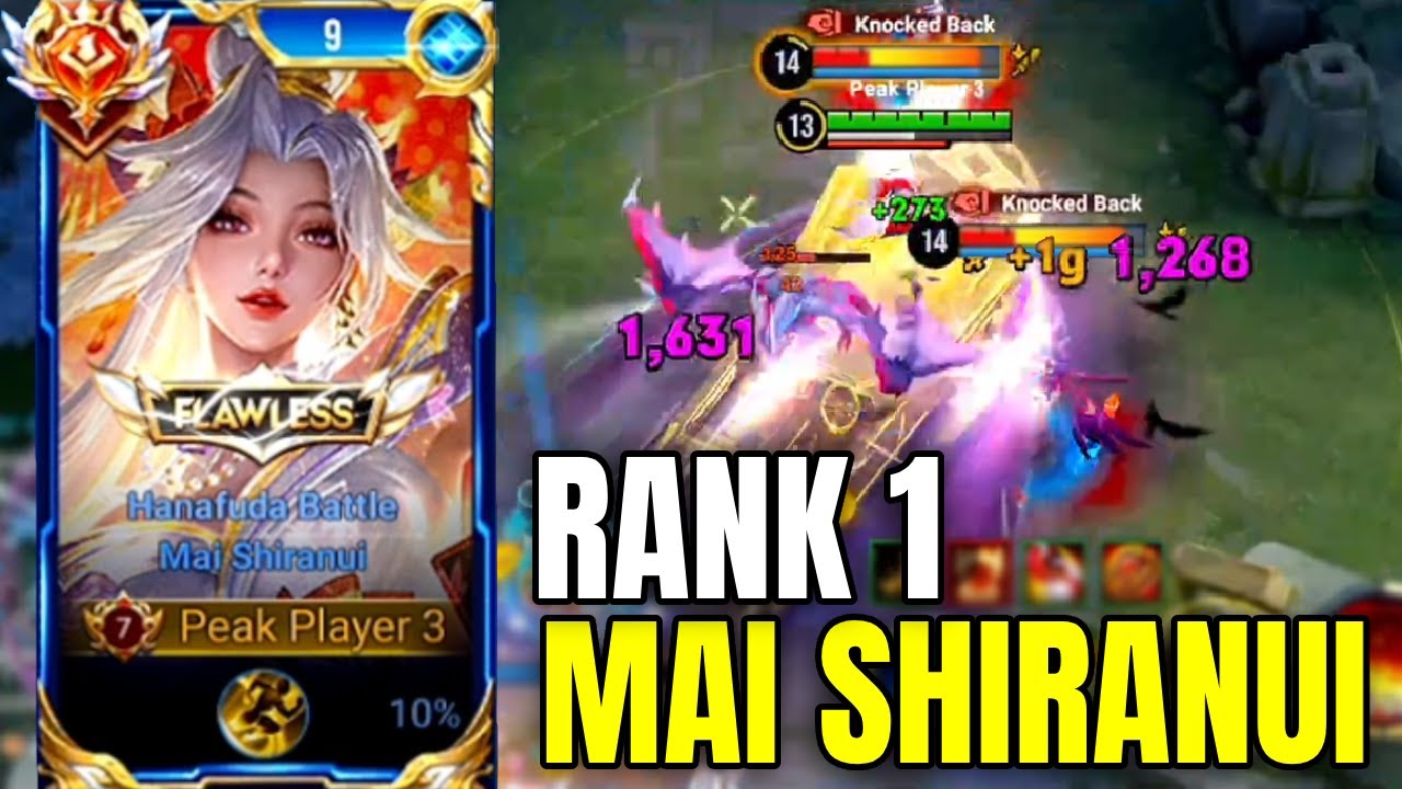 Top 1 Mai Shiranui Plays! Full Damage Build in High Rank | Honor of Kings