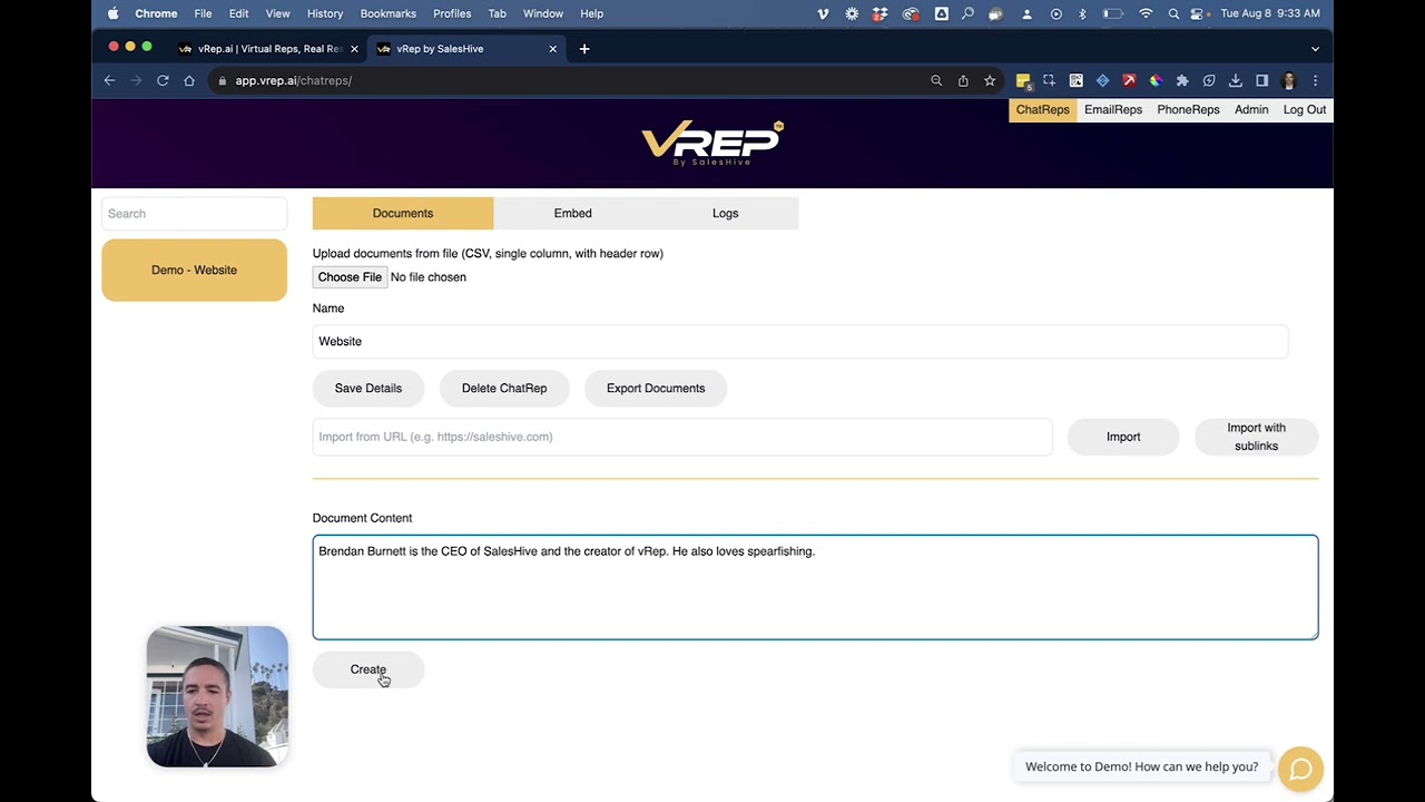 vRep Demo - Customizing Your ChatRep