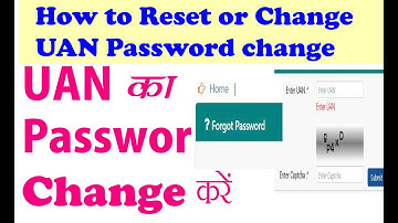 How to Reset or Change UAN / EPF / EPFO / PF Password Online | PF Password Online reset or change