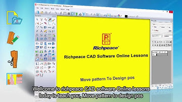 Richpeace CAD Software Online Lessons-Tip of the day-Move Pattern to Design Pos (V9)