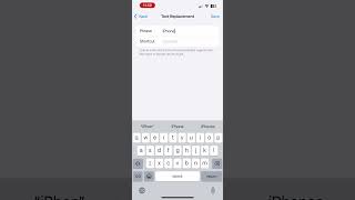 iPhone: Text Replacement (Keyboards)