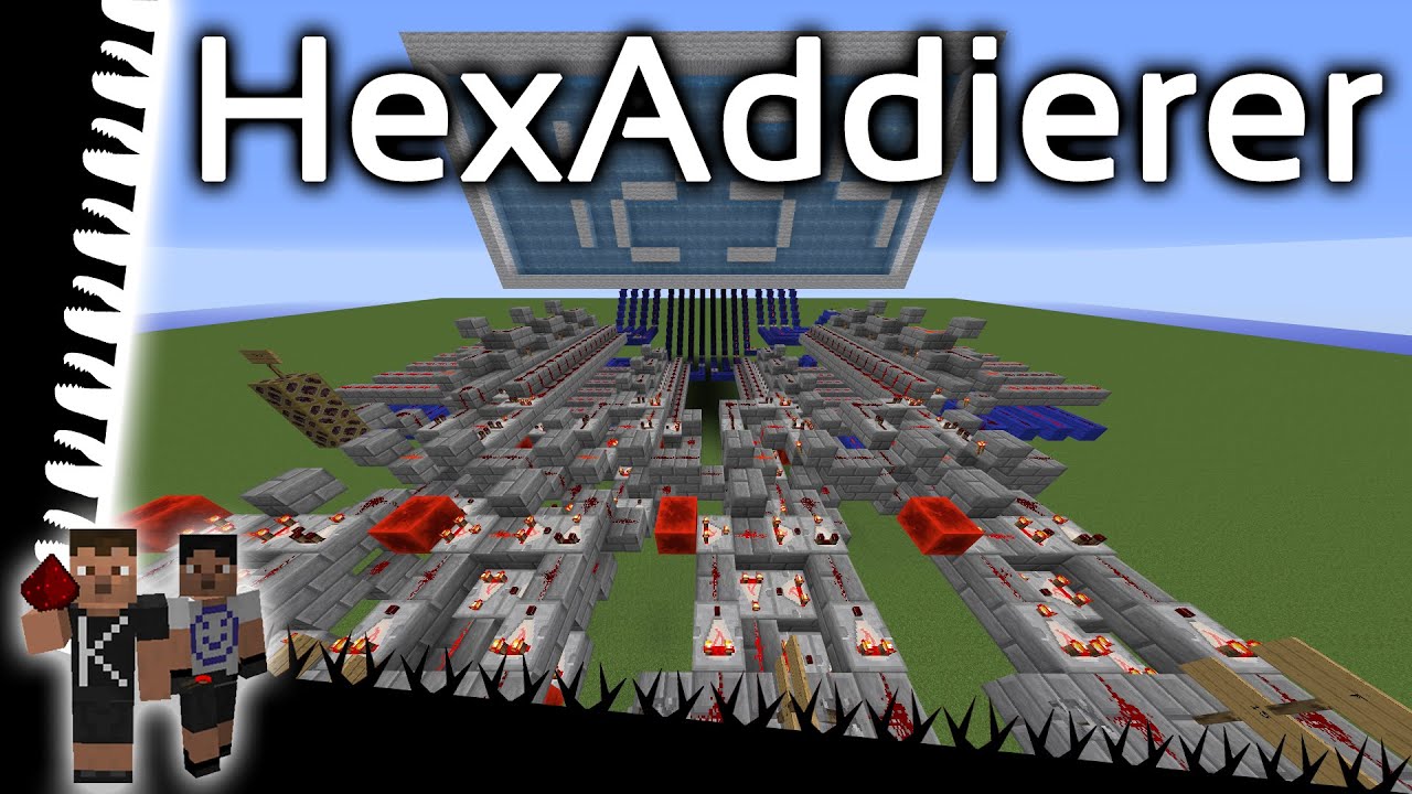 Hexadezimal Addierer (Redstonestärke) - Minecraft Computertechnik - YouTube