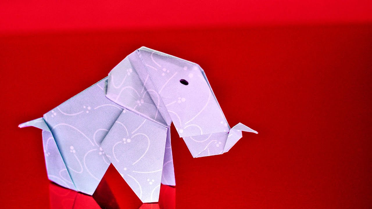 TUTO Origami d'un éléphant Zimbu YouTube
