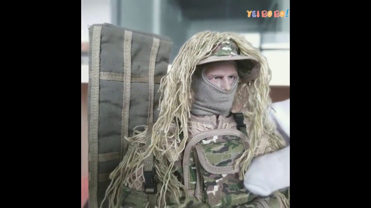 YEIBOBO ! Highly Detail Special Forces 12inch Action Figure All-Terrain Sniper and Desert Sniper