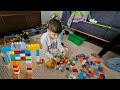 Lego oyuncaklar ile robot ve gemi yaptık. Işıklı top ses çıkardı. Eğlenceli çocuk videosu.Oyun vakti