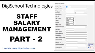 Staff Salary Management Software Part 2 Free School Software Demo HR Management  Staff Record System