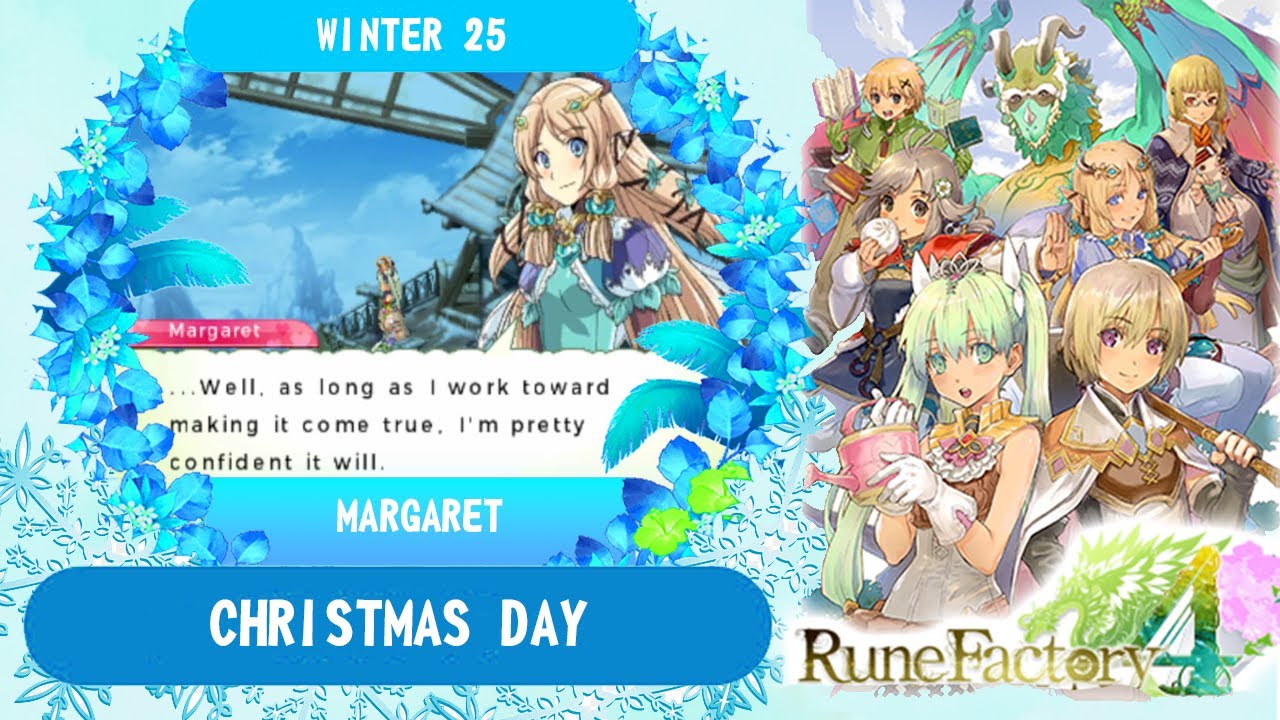 Rune Factory 4 | Christmas Day [Margaret] - YouTube