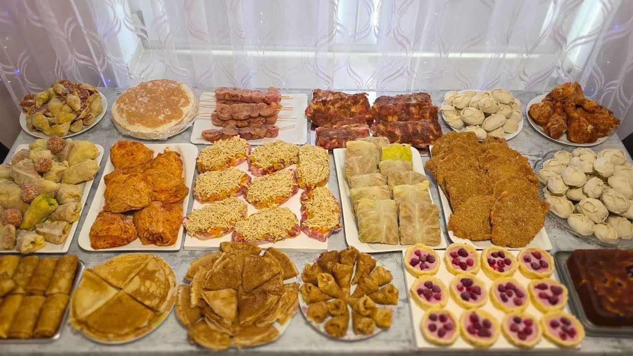 Большая заготовка домашних полуфабрикатов впрок 🥩🥞 Завтраки, обеды и ужины из простых продуктов