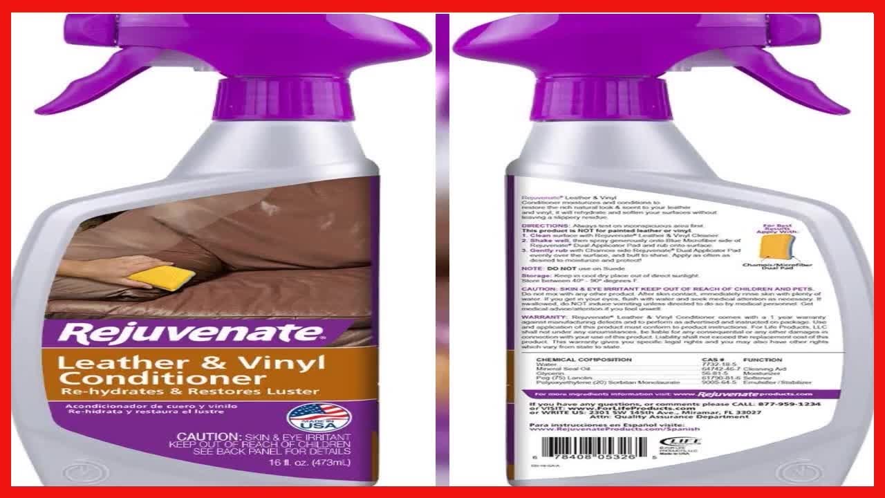 Quality product -  Rejuvenate High Performance Leather & Vinyl Conditioner Perfect for Auto Furnitur