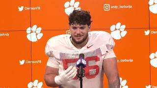 Clemson transfer linebacker Andy Burburija press conference at preseason camp