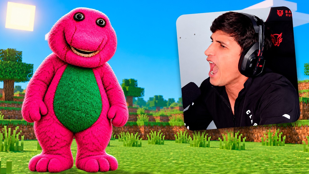 SOBREVIVIENDO a BARNEY en Minecraft 💀