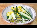 【No music】きゅうりとコーンの中華和え How to make Chinese style cucumber and corn