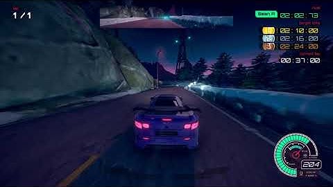 Inertial Drift - Snow Mountain Sprint - Time Attack [2:01.85] [Dragon]