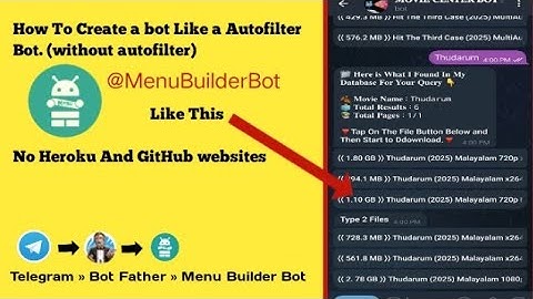 How To Create A Bot Like a Autofilter Bot in telegram . How to use Button Builder Bot Video