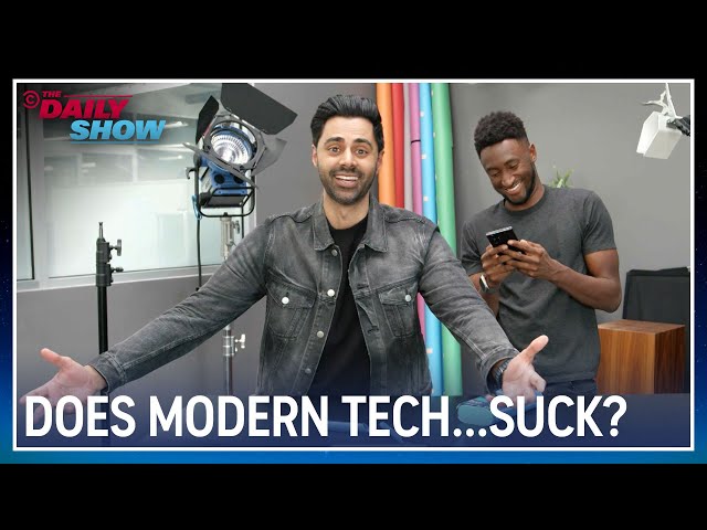 Hasan Minhaj Tries to Convince Marques Brownlee That Modern Tech Sucks | The Daily Show class=