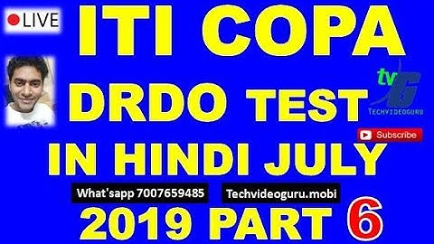 ITI COPA MOCK TEST SEMESTER 1-2 LIVE SOLUTION WITH PDF  2019 CLASS PART 5 DRDO COPA 5 ENGLISH H&S