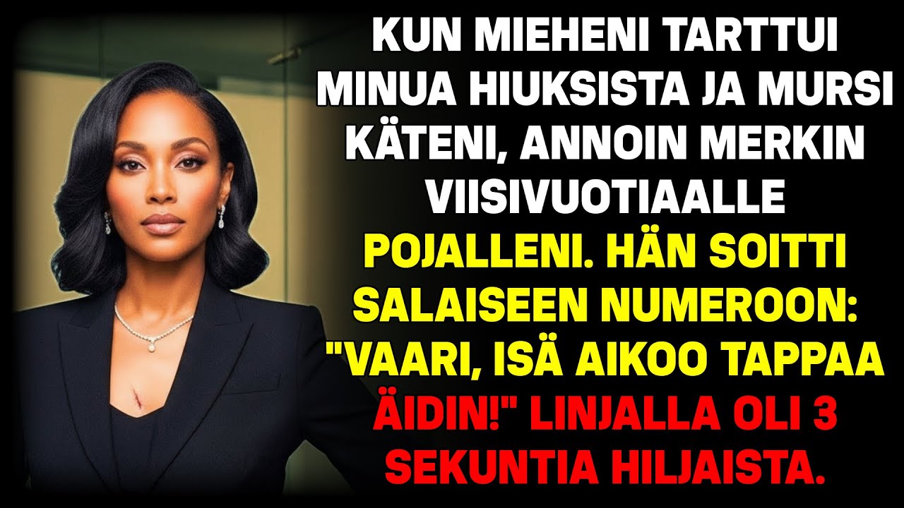 Mieheni mursi käteni rakastajattarensa takia — 5-vuotias poikani pelasti henkeni.