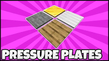 How To Use A PRESSURE PLATE In MINECRAFT