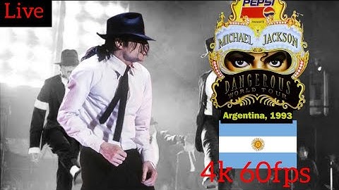 4K 60fps - Michael Jackson - Dangerous live Argentina 1993