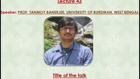 RUSA Lecture 43-NLD in Dissipative Quantum Systems  Symmetry Breaking & more-Prof. Tanmoy Banerjee