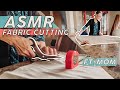 ASMR MAKING XXL SCRUNCHIE | Measuring + Cutting Fabric With Kai Scissors By Mom ✂️ Handmade Business