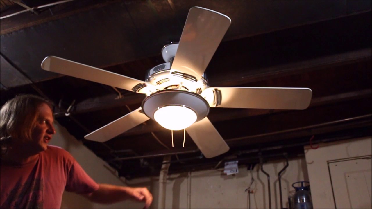 Hunter Original Medalist Series Art Deco Ceiling Fan Demonstration Youtube