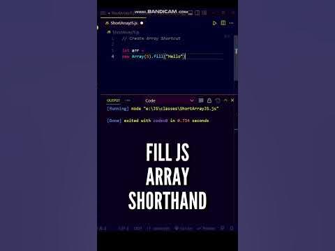 😍😍 NEW Fill JavaScript Array Shorthand! #shorts #javascript # ...