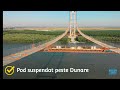 Pod suspendat peste Dunare (in constructie) | Bridge over Danube (under construction) 10.07.2021