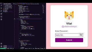 How to Login html css js | show and hide password