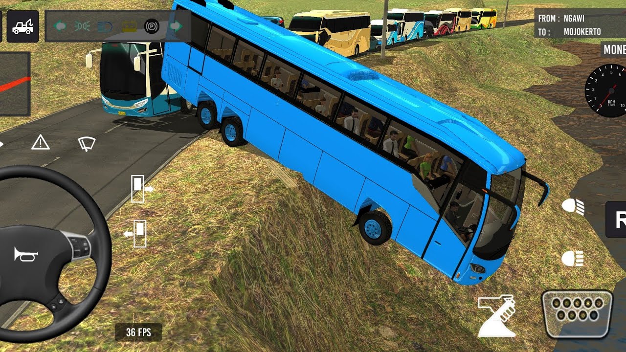 BUSSID Season 2 – Part 41 🔥 | Narrow Mountain Road Pe Bus Ka Control 😨 couch bus simulator India 🌲