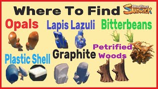Opals, Graphite, Bitter beans, Plastic Shell, Petrified woods & Lapis Lazuli MY TIME AT SANDROCK