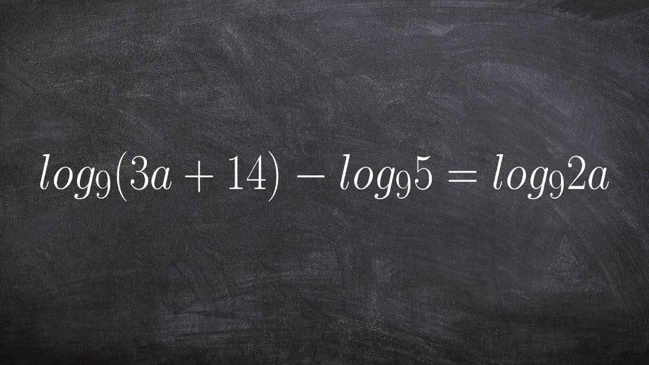 Algebra 2 - using the quotient rule of logarithms to help us solve an ...