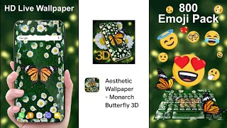 Aesthetic Wallpaper - Monarch Butterfly 3D | aesthetic Wallpaper | butterfly theme | Launcher screenshot 1