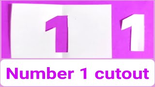 Cut out number 1 shape piece of paper