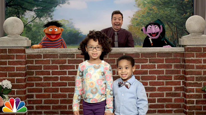 "Tonight Show Celebrity Photobomb" with Jimmy Fallon and Sesame Street