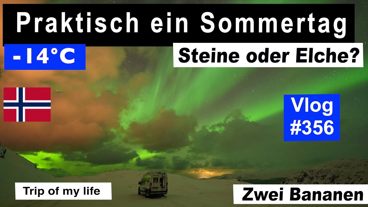 #356 Roadtrip Norwegen - Verschneite Straßen Richtung Gamvik | Elche? Wir hängen! Polarlichter